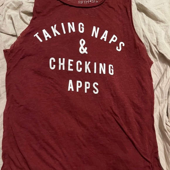 Taking Naps & Checking App Tank Top M - Picture 3 of 7
